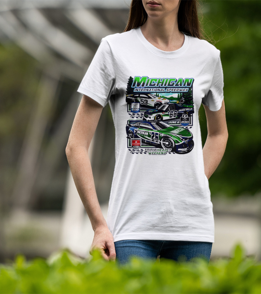 2026 Michigan International Speedway June 16 Race With Cars 58 And 88 T-Shirt