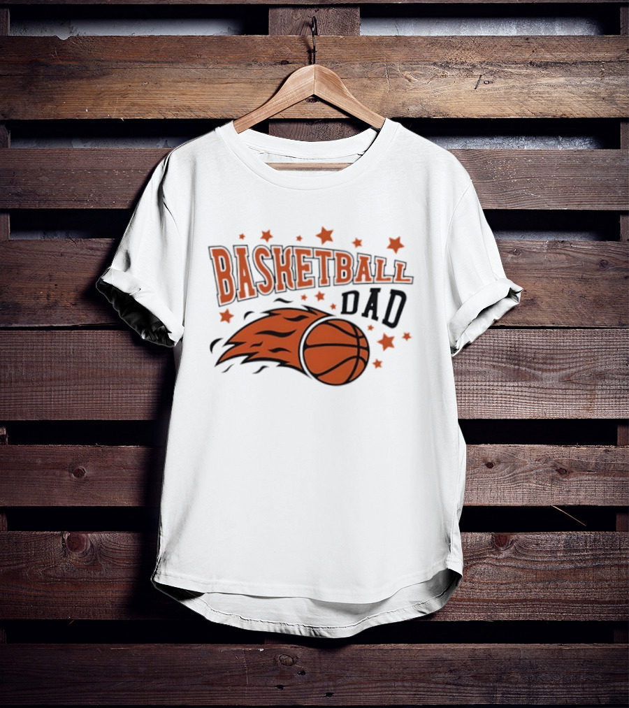 Basketball Dad Flame Stars 2026 T-Shirt