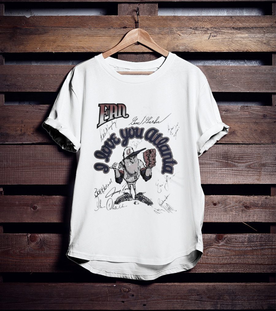 Bobby Cox I Love You Braves Baseball Caricature 1979 T-Shirt