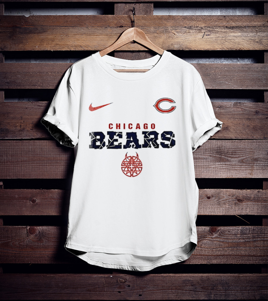 Chicago Bears Nike Disturbed Down With The Sickness Collaboration T-Shirt