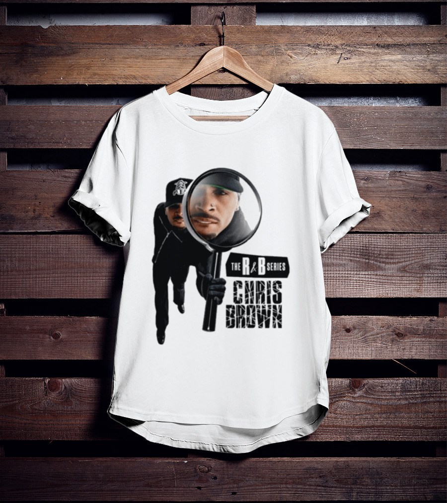 Chris Brown R&B Series Magnified Music Icon Magnifying Glass T-Shirt