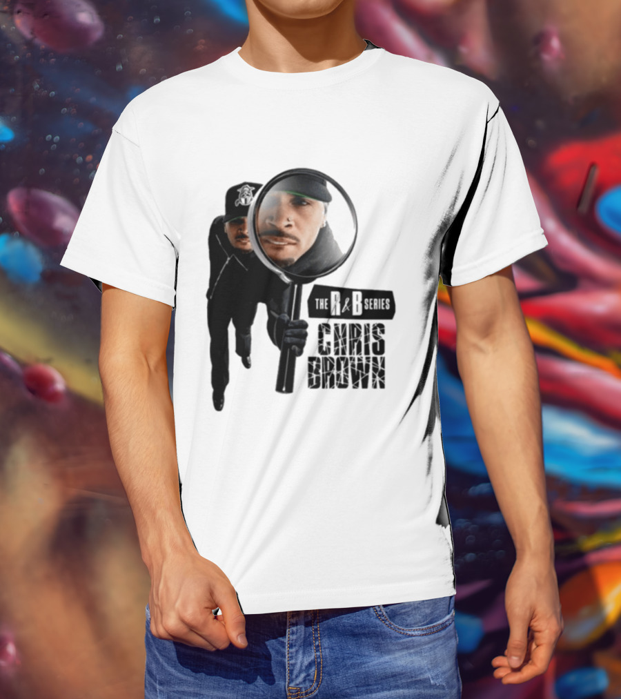 Chris Brown R&B Series Magnified Music Icon Magnifying Glass T-Shirt