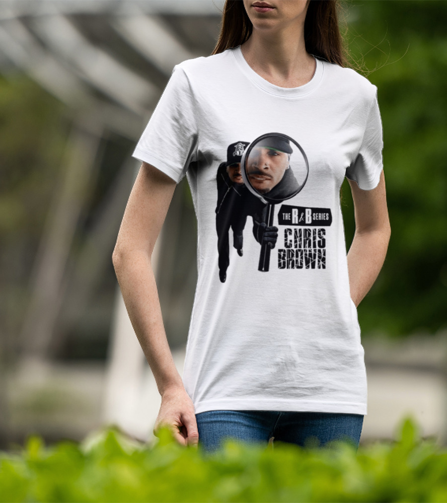 Chris Brown R&B Series Magnified Music Icon Magnifying Glass T-Shirt