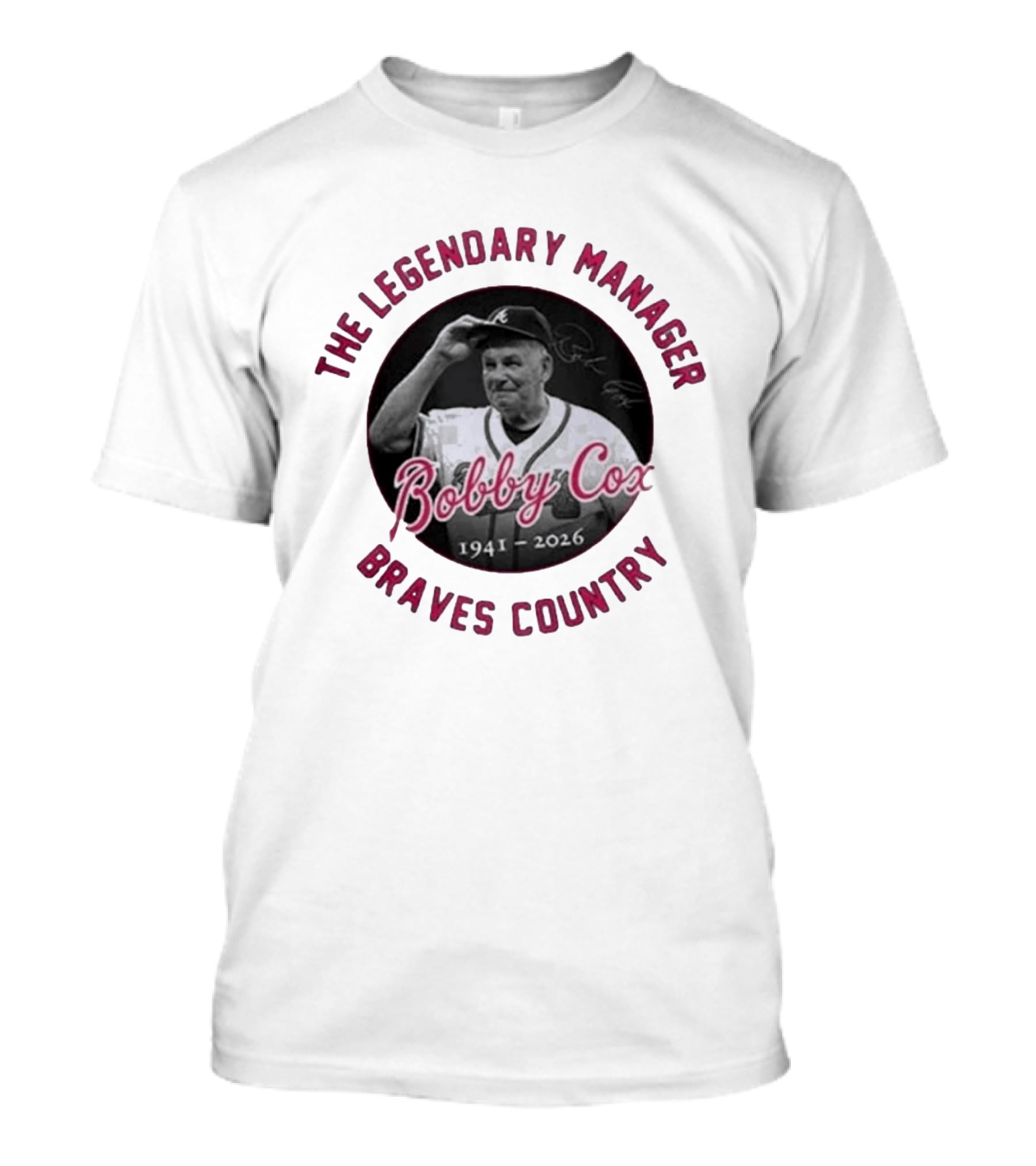 The Legendary Manager Bobby Cox Braves Country 1941 2026 T-Shirt