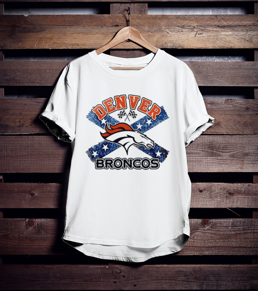 Denver Broncos Dukes Of Hazzard Caricature T-Shirt