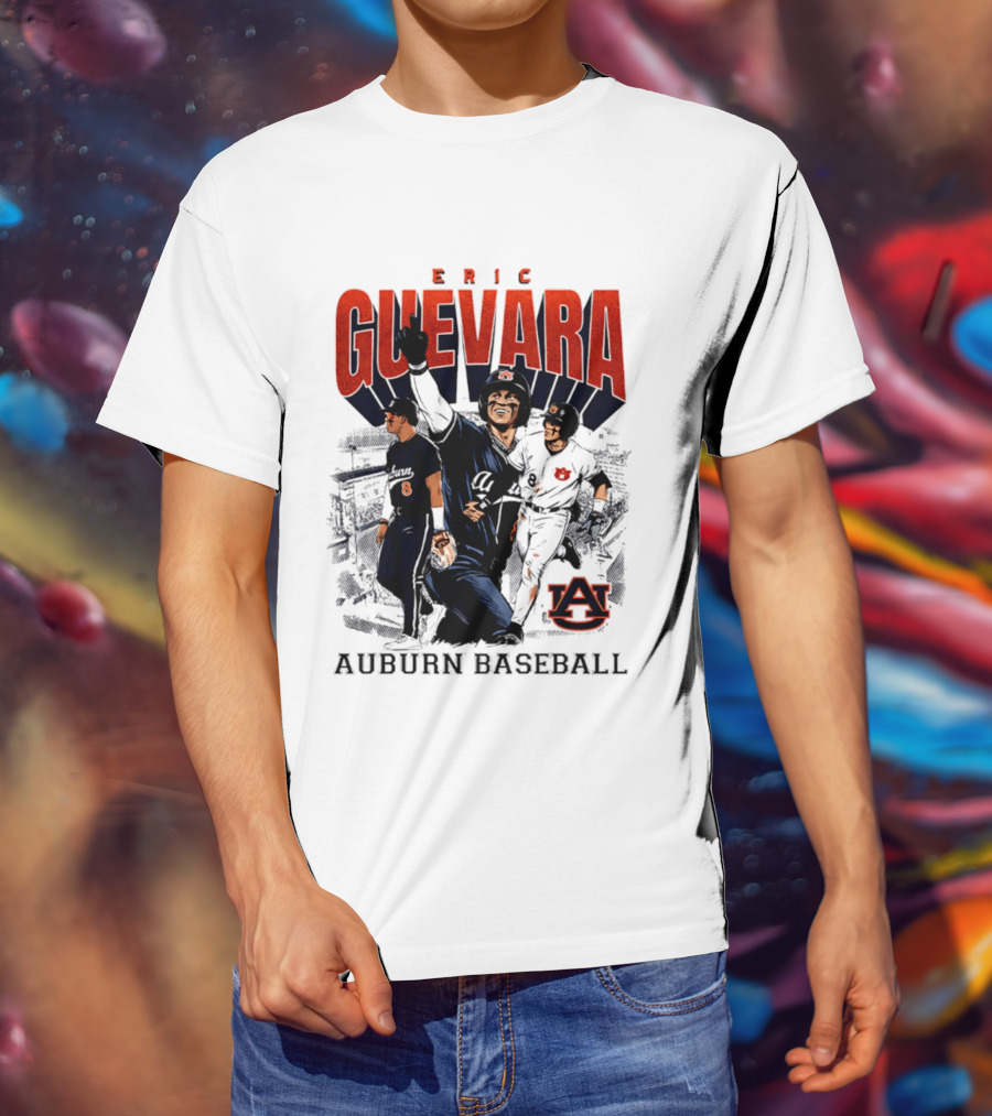 Eric Guevara Auburn Baseball Tigers Skyline T-Shirt
