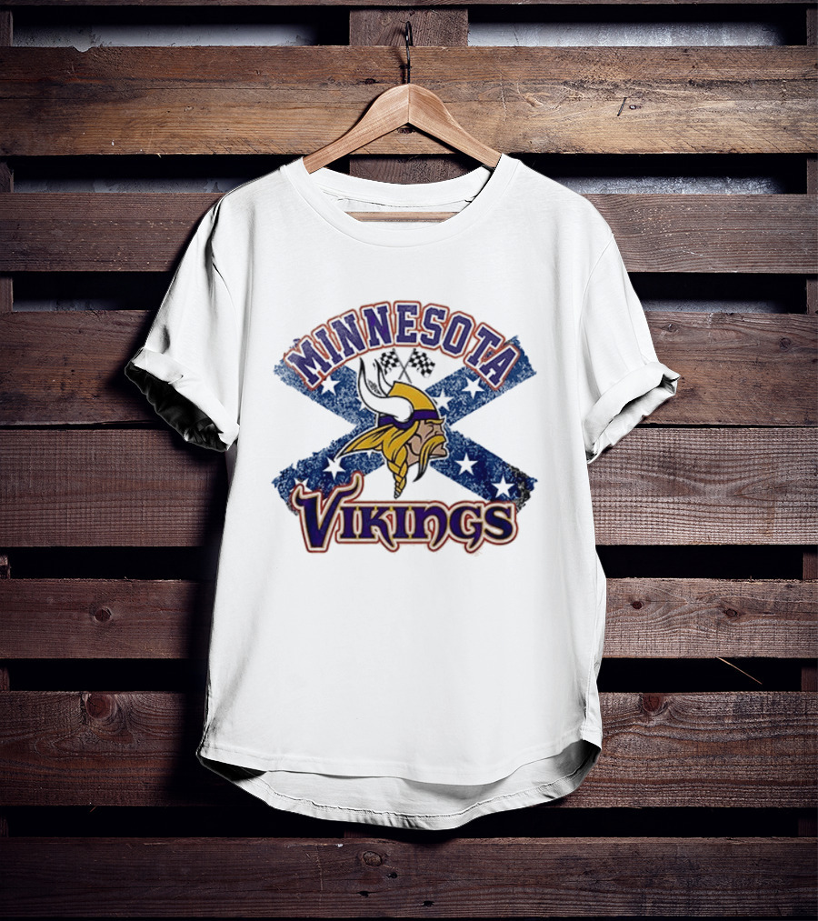 Minnesota Vikings Dukes Of Hazzard Crossover Caricature T-Shirt