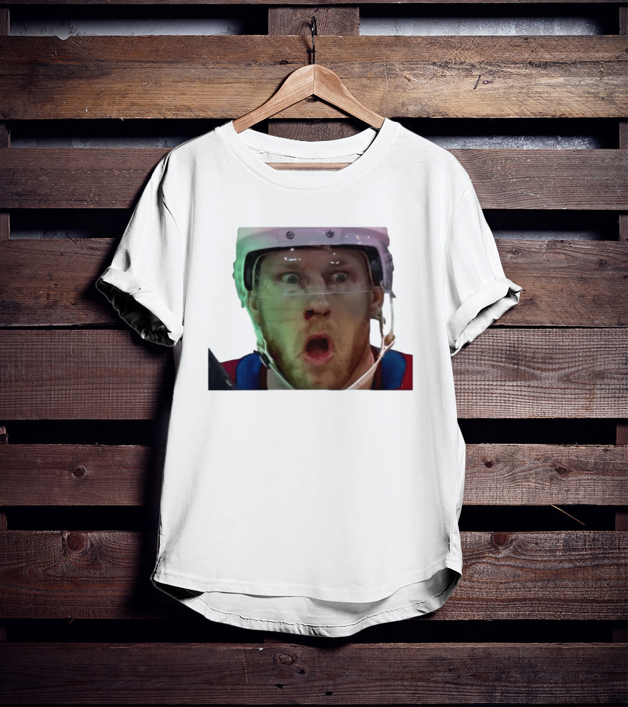 Nathan MacKinnon What The Puck Reaction Hockey T-Shirt