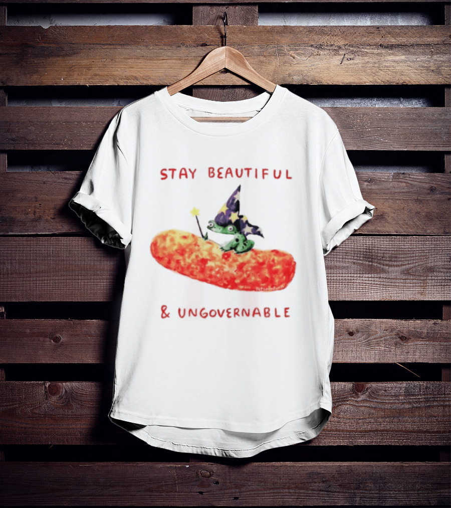 Stay Beautiful Ungovernable Wizard Frog Cheese Magic T-Shirt
