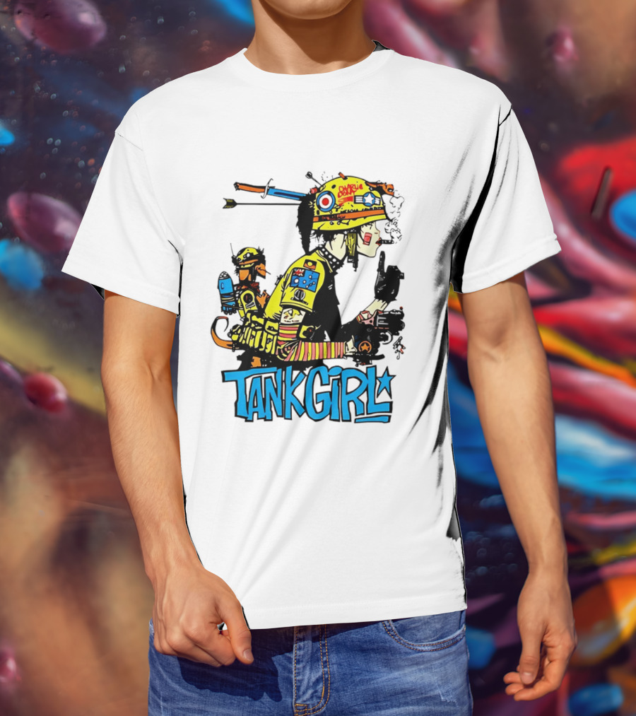 Tank Girl Vol 2 Comic Graphic With Booga And Classic Helmet T-Shirt