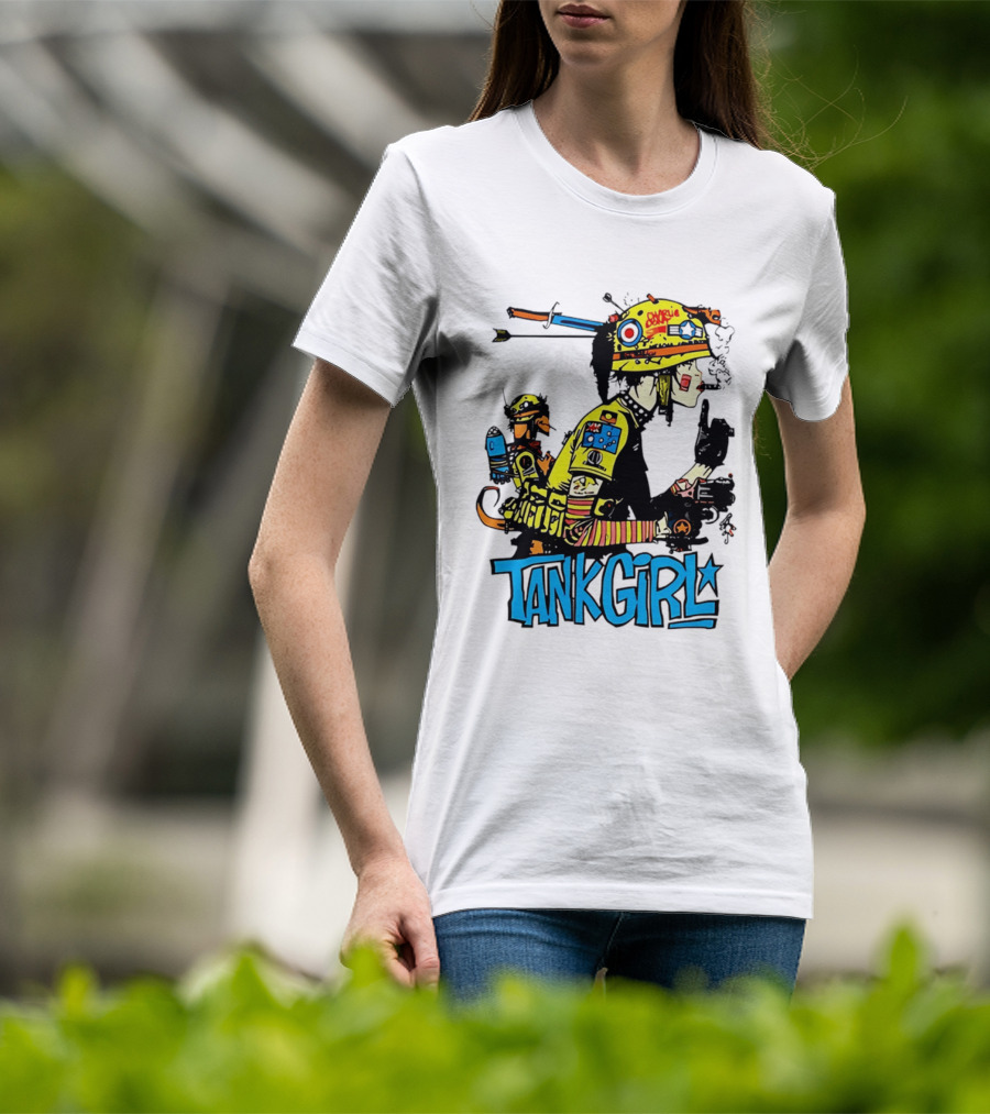 Tank Girl Vol 2 Comic Graphic With Booga And Classic Helmet T-Shirt