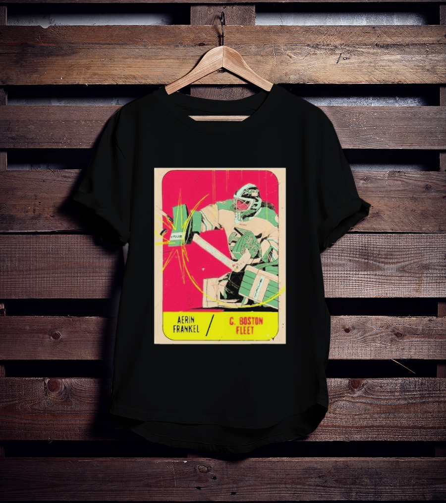 Aerin Frankel C. Boston Fleet Goalie Vintage Style Hockey Card T-Shirt