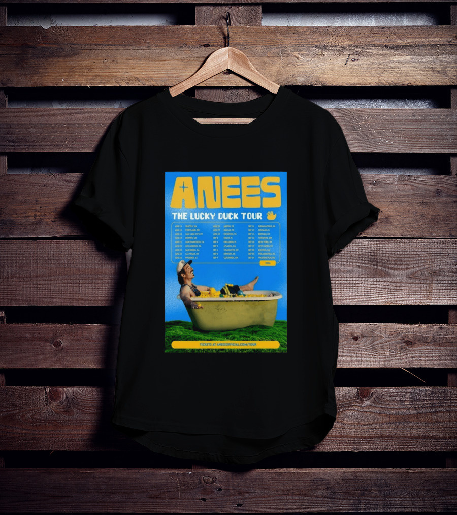 Anees The Lucky Duck Tour 2026 Dates Tickets Bath Tub T-Shirt