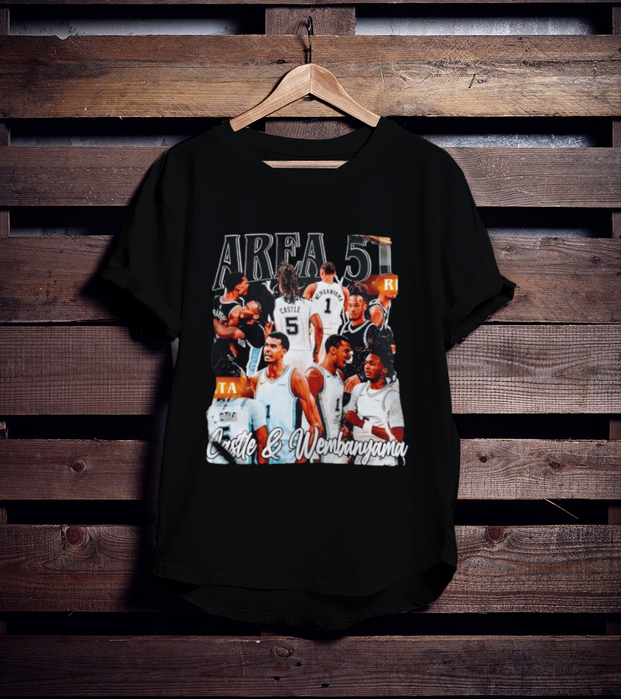 Area 51 Stephon Castle Victor Wembanyama San Antonio Spurs Basketball T-Shirt