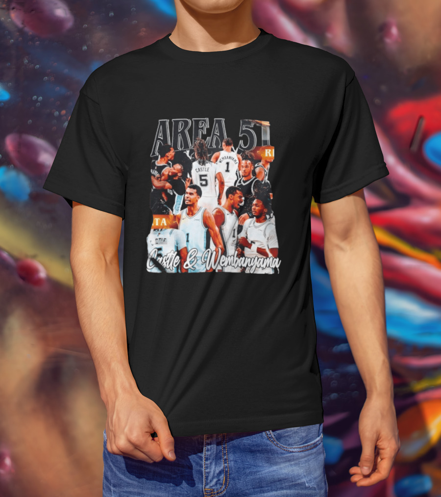 Area 51 Stephon Castle Victor Wembanyama San Antonio Spurs Basketball T-Shirt