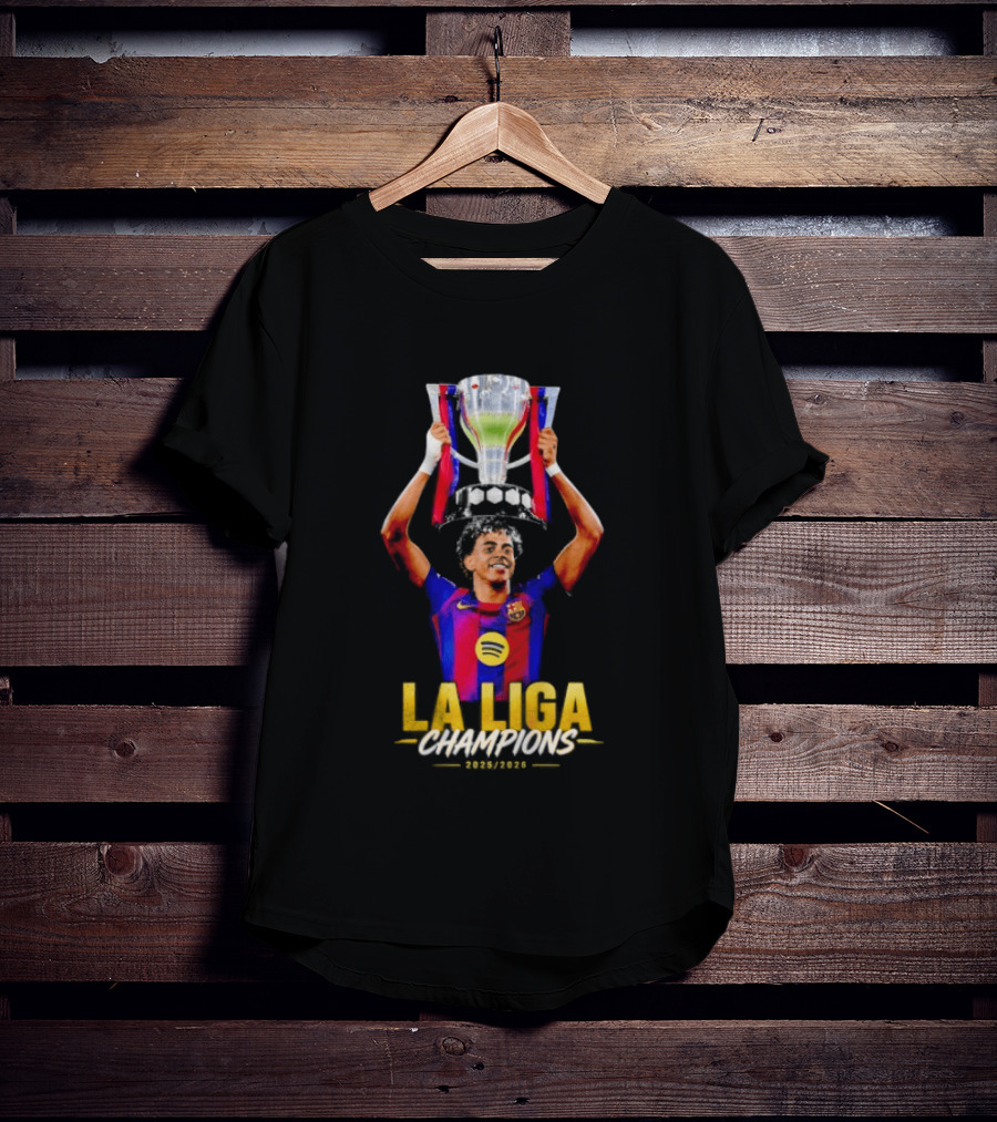 Barcelona La Liga Champions 2025 26 Mes Que Un Club T-Shirt