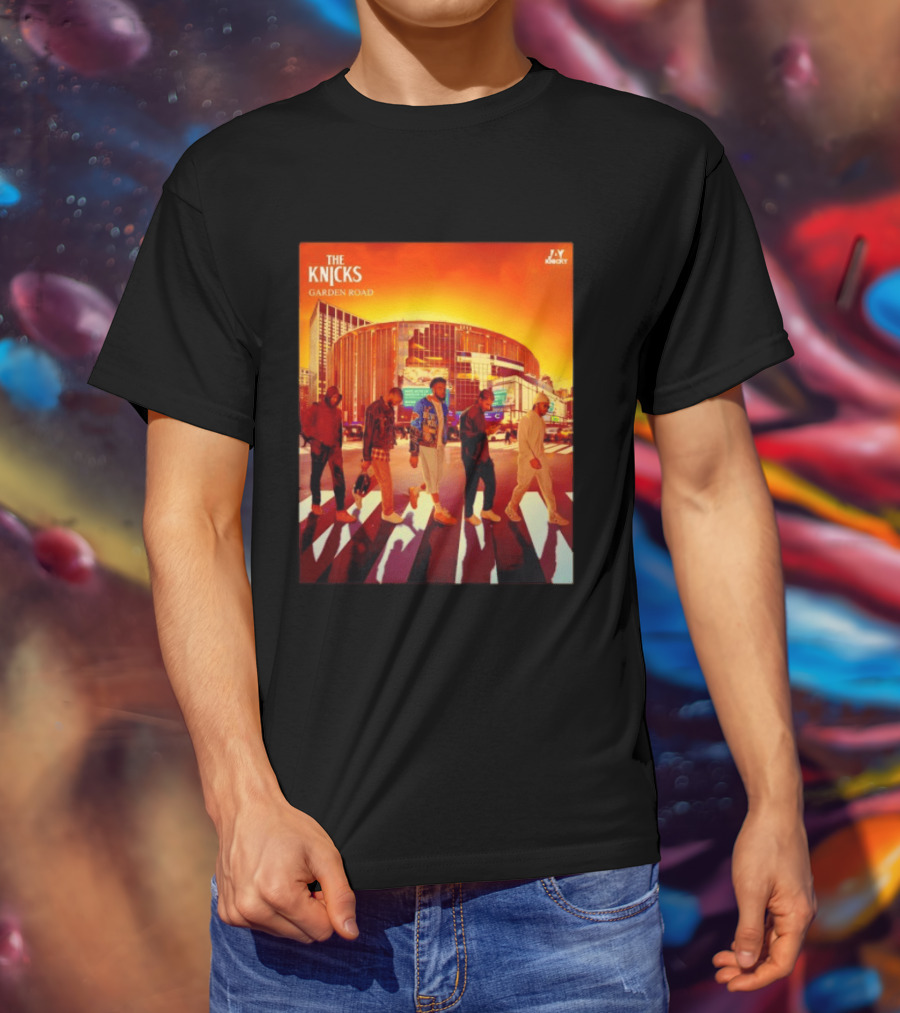 The Knicks Garden Road New York Knicks Madison Square Garden Abbey Road T-Shirt