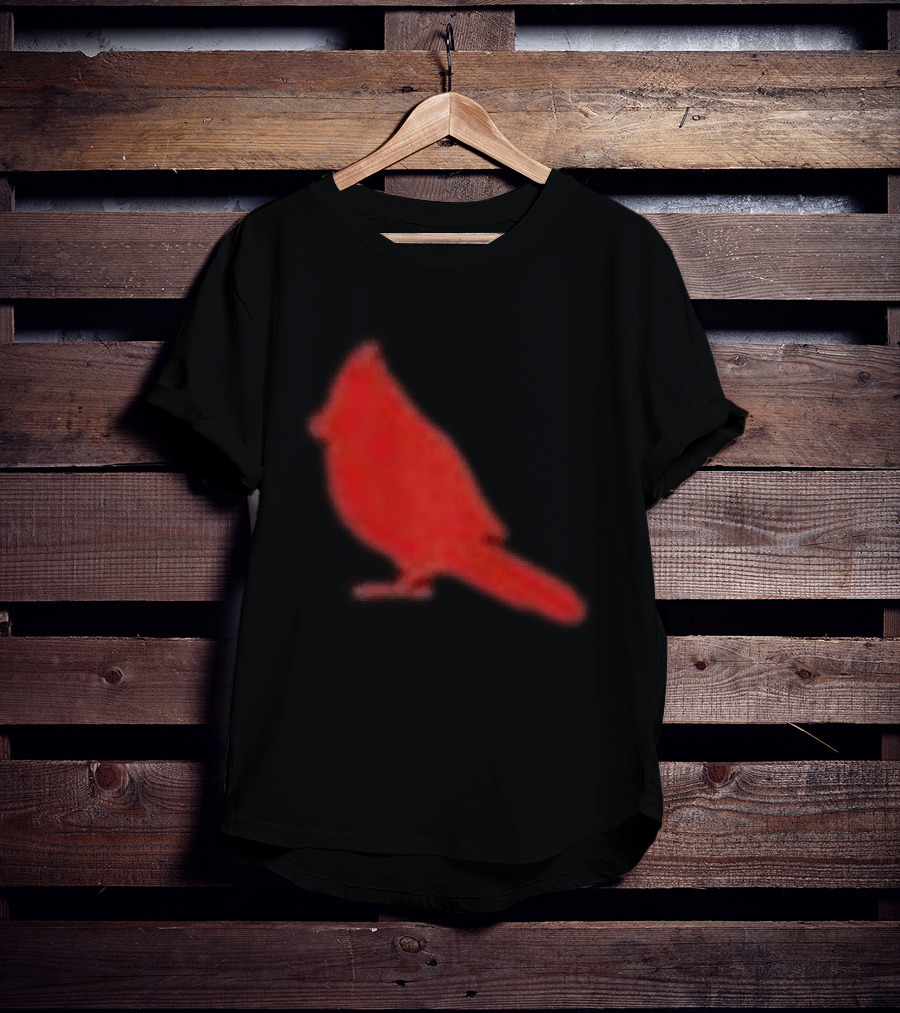 The Slumerican Cardinal Red Bird Stylized T-Shirt