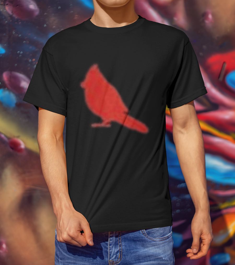 The Slumerican Cardinal Red Bird Stylized T-Shirt