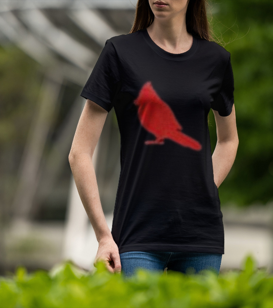 The Slumerican Cardinal Red Bird Stylized T-Shirt