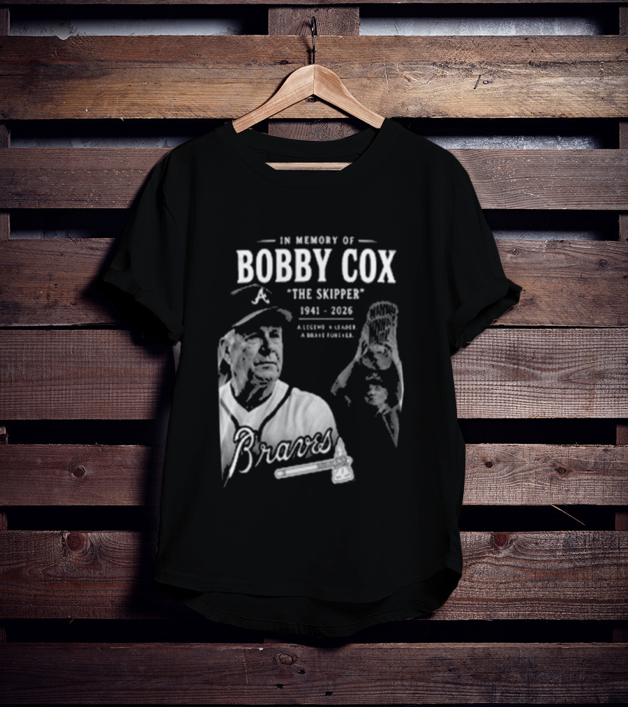 In Memory Of Bobby Cox The Skipper 1941 2026 Braves Legend Baseball Manager T-Shirt
