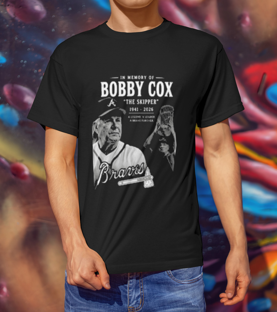 In Memory Of Bobby Cox The Skipper 1941 2026 Braves Legend Baseball Manager T-Shirt