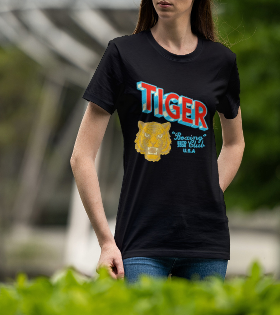 Tiger Boxing Club Estd 2026 USA Tiger Head Logo Sports Team T-Shirt
