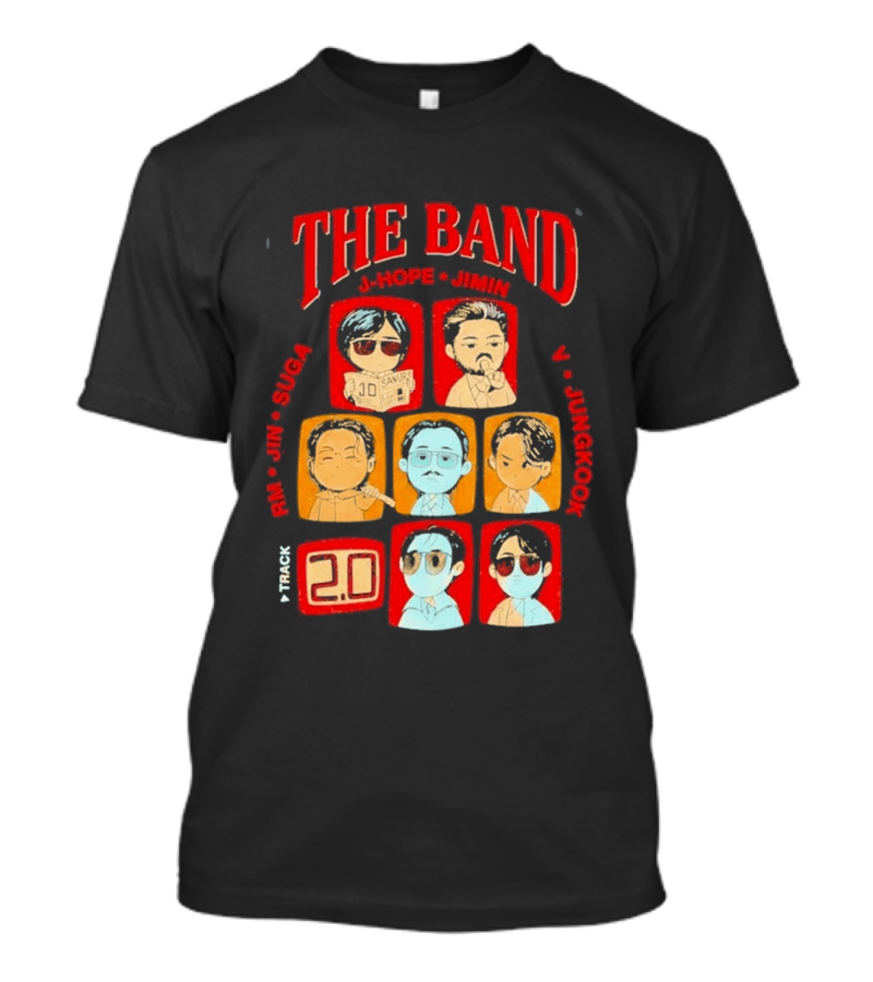 The Band RM Jin Suga J Hope Jimin V Jungkook 20 Arirang BTS World Tour 2.0 T-Shirt