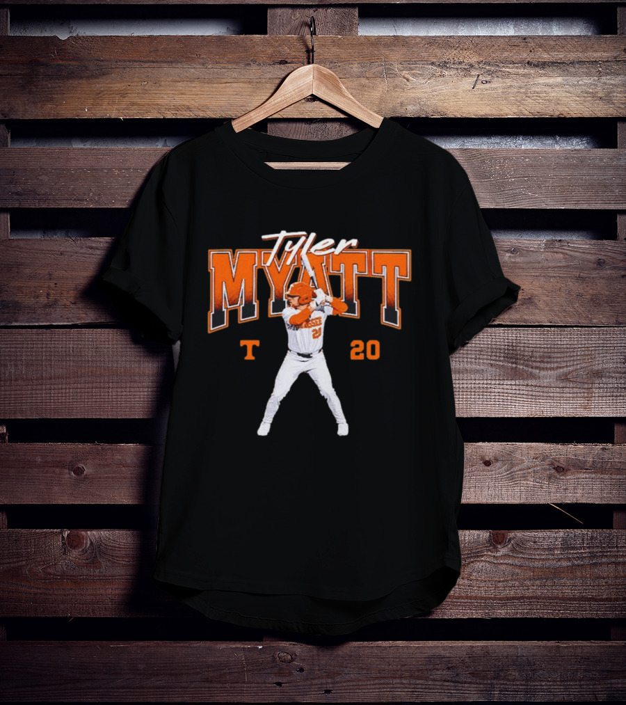 Tyler Myatt Tennessee Volunteers Baseball Player 20 T-Shirt