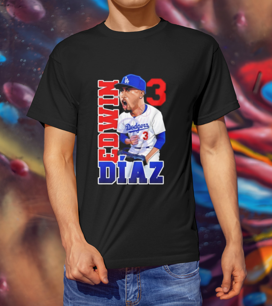 Los Angeles Dodgers Edwin Díaz Number 3 MLB Baseball 2026 T-Shirt