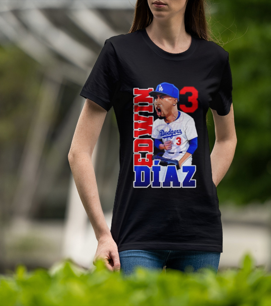 Los Angeles Dodgers Edwin Díaz Number 3 MLB Baseball 2026 T-Shirt