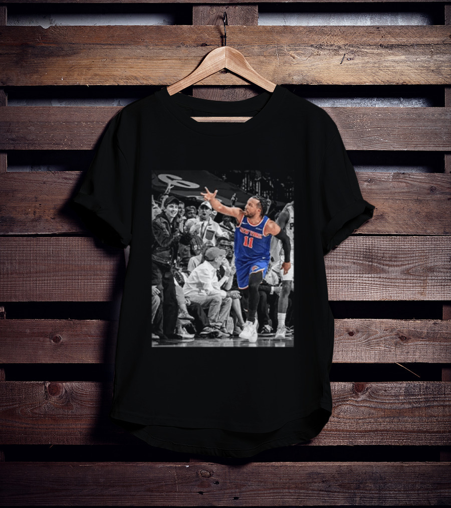 Jalen Brunson New York Knicks Basketball Player Number 11 Action In Game T-Shirt