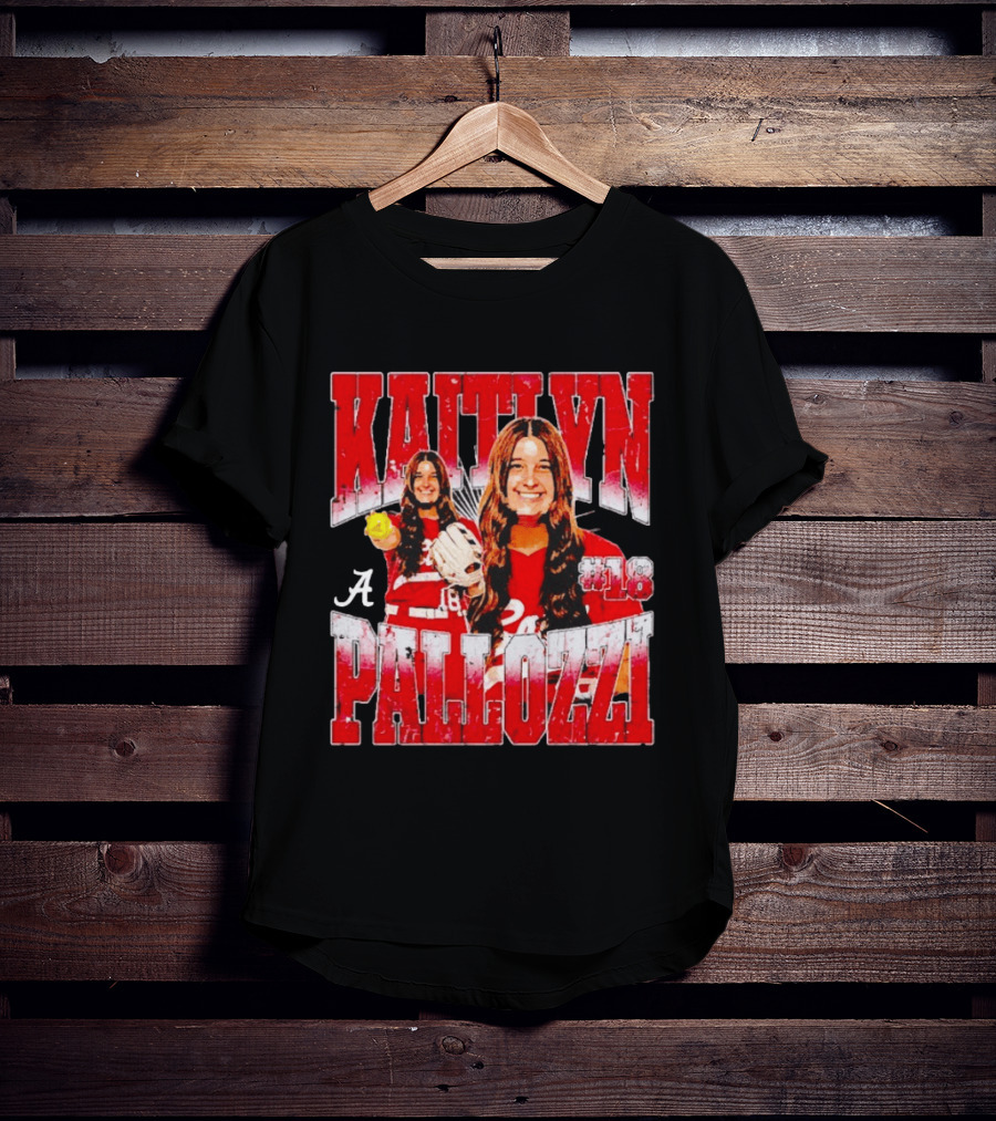 Kaitlyn Pallozzi Alabama Crimson Tide Softball Player #18 Collage T-Shirt