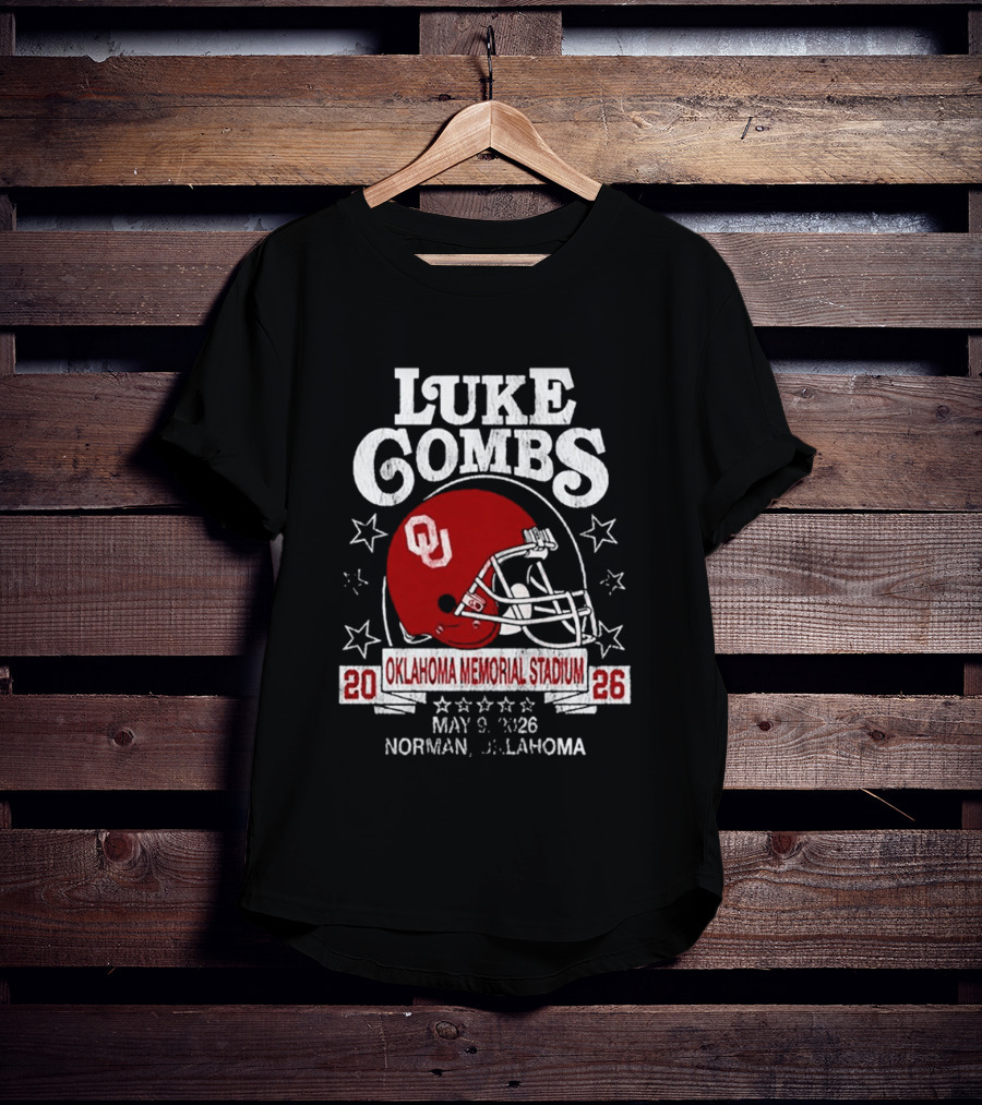 Luke Combs Oklahoma Memorial Stadium May 9 2026 Norman Oklahoma Tour T-Shirt