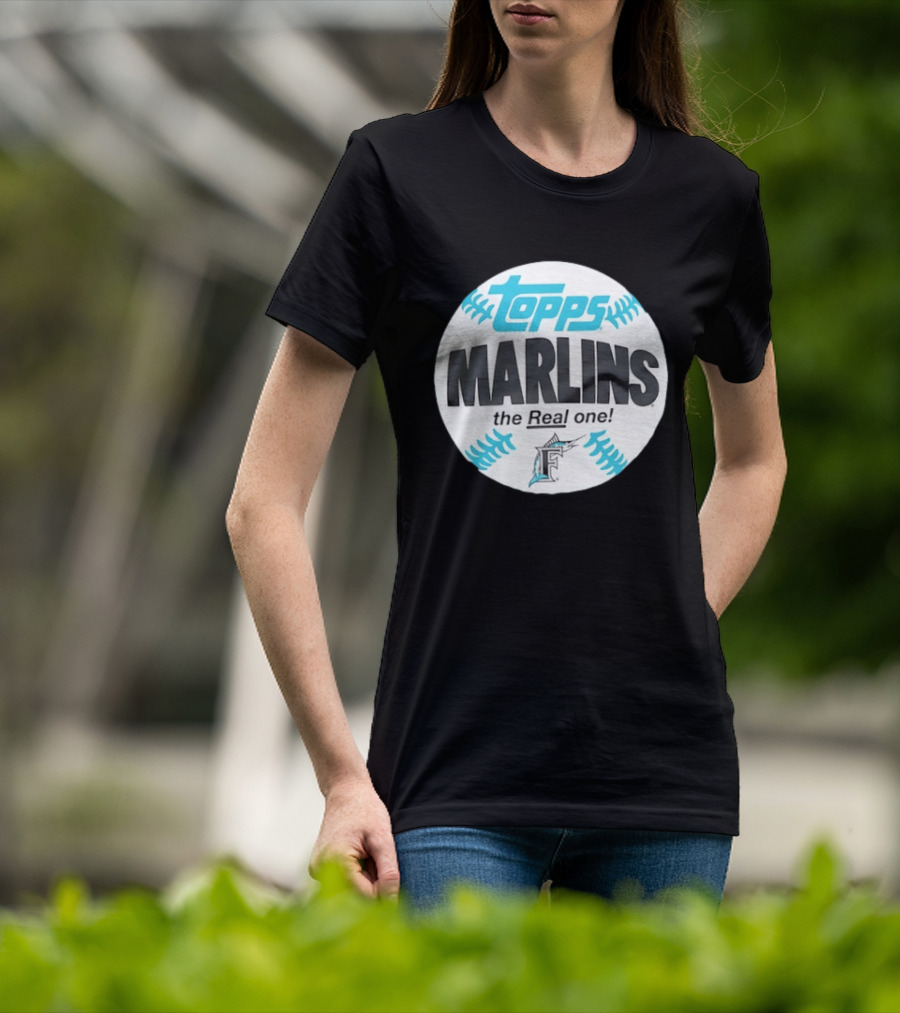 Topps Marlins The Real One MLB Miami T-Shirt