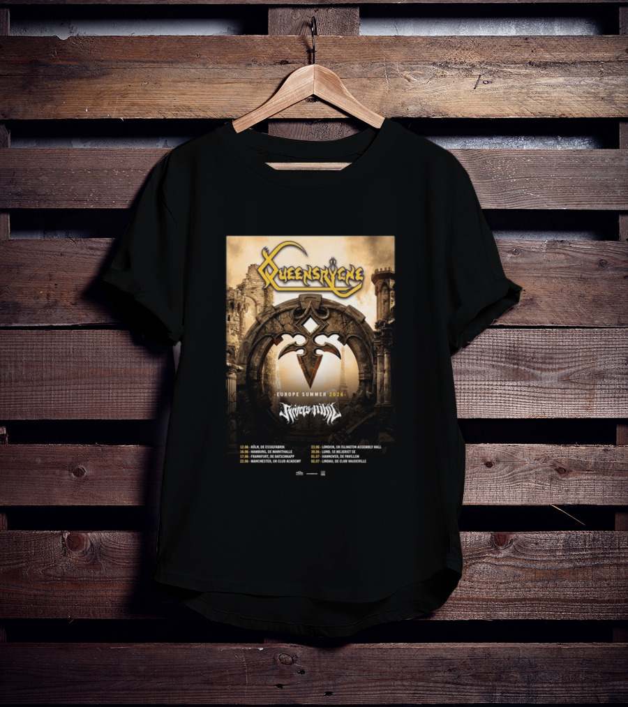 Queensryche Europe Summer 2026 Tour Dates Band T-Shirt