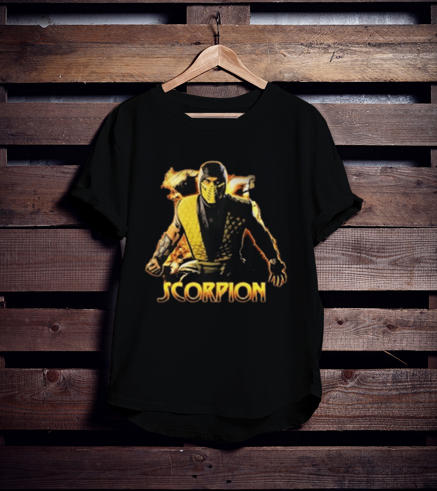 Scorpion Get Over Here Mortal Kombat Character Fan T-Shirt