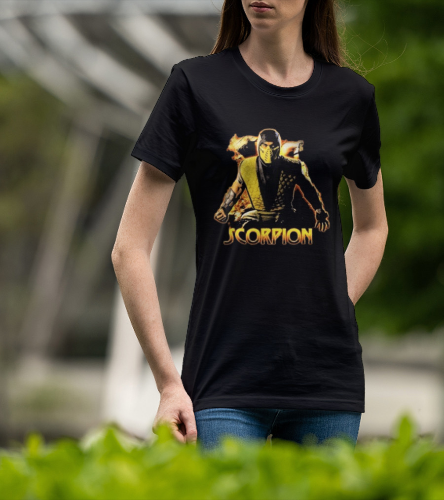 Scorpion Get Over Here Mortal Kombat Character Fan T-Shirt