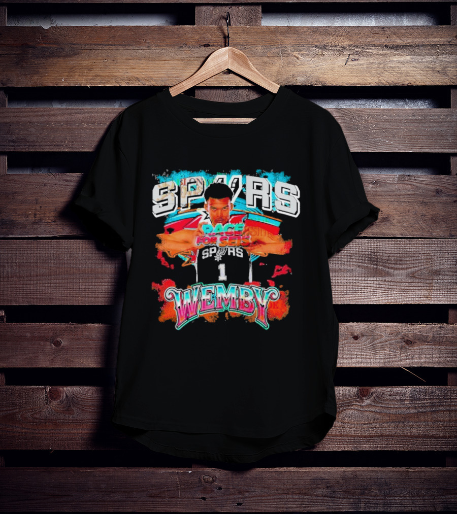 Spurs Race For Seis Spurs Wemby Victor Wembanyama T-Shirt