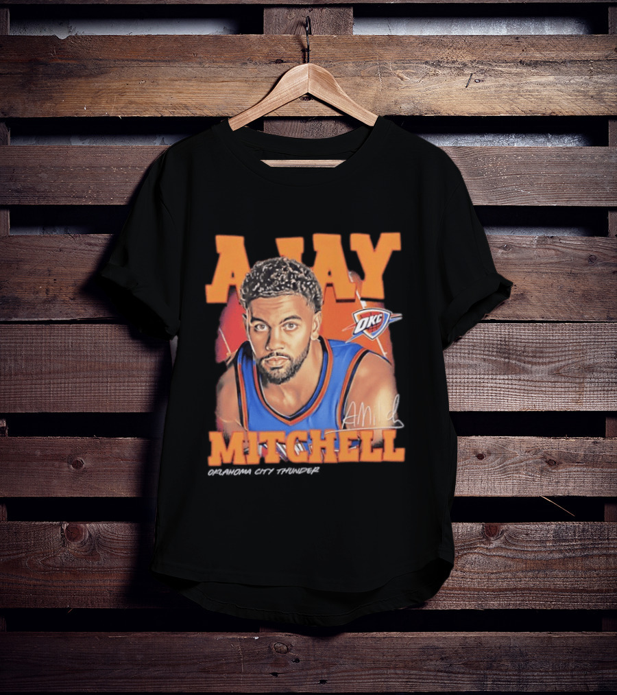 Ajay Mitchell Oklahoma City Thunder OKC Airbrush T-Shirt