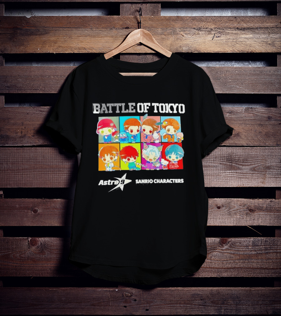 Battle Of Tokyo Astro 9 Sanrio Characters Cute Colorful Anime Collaboration T-Shirt