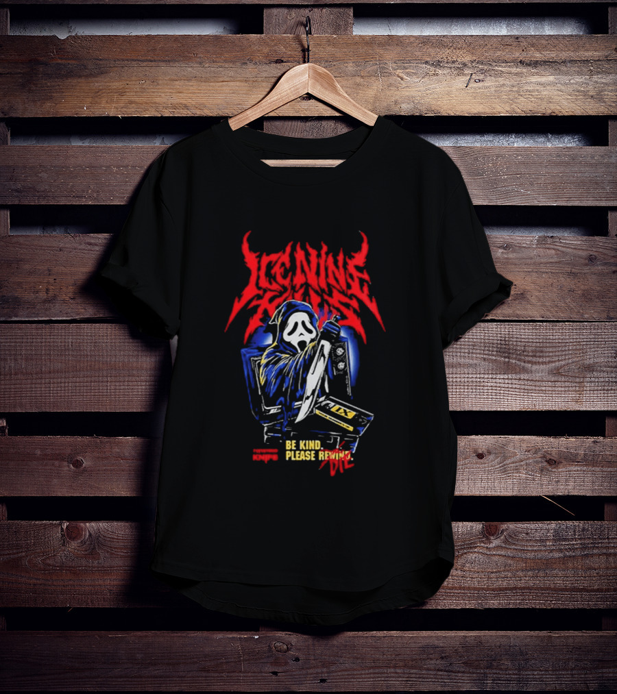 Ice Nine Kills Ghostface Be Kind Please Rewind Stalk Buster Night Mare On The Ninth T-Shirt