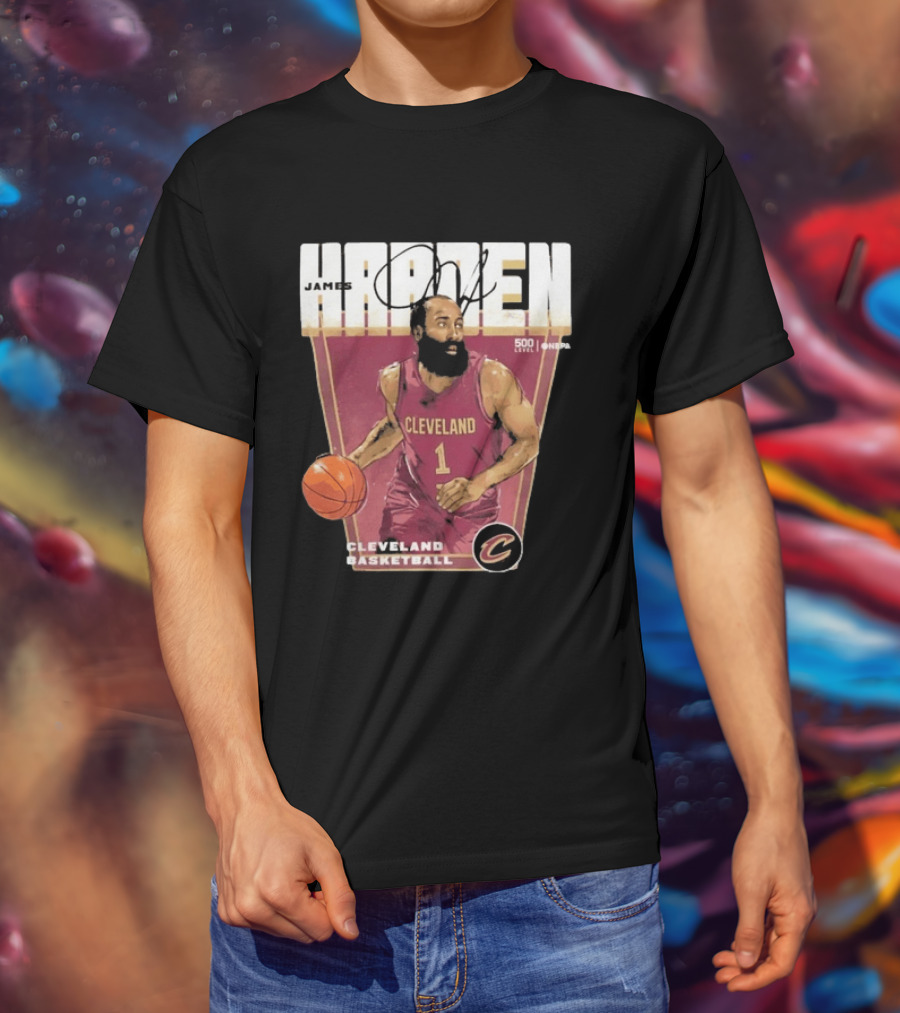 James Harden Cleveland Basketball 500 Level NBA Signature Edition T-Shirt