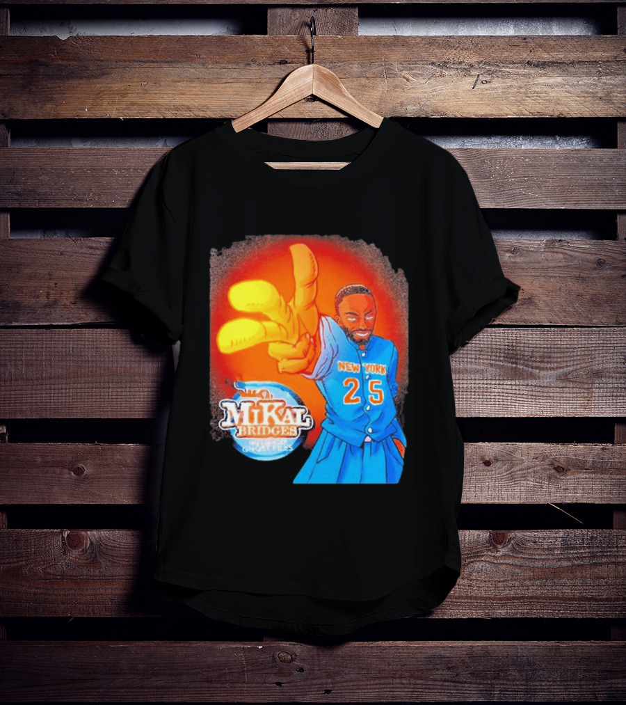 New York 25 Mikal Bridges No Longer Ghost Files T-Shirt