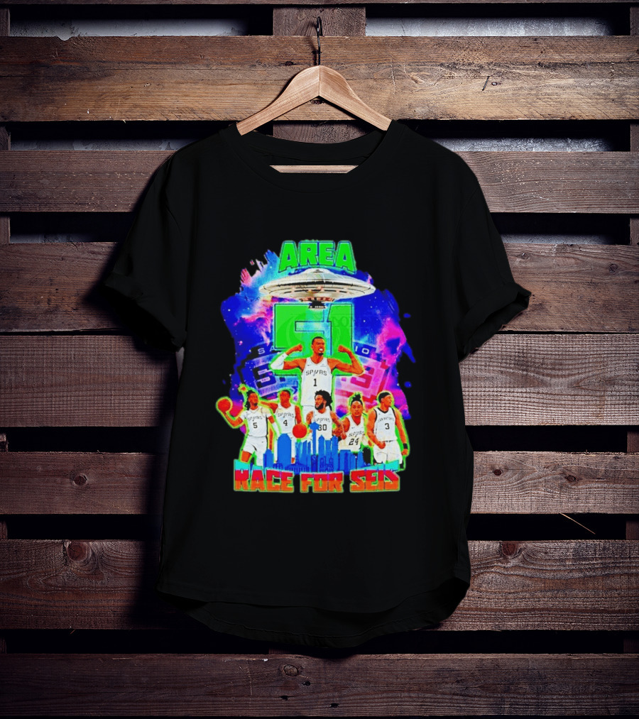 Area 51 Spurs San Antonio Race For Seis T-Shirt