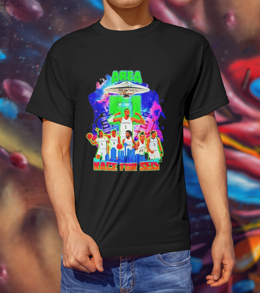 Area 51 Spurs San Antonio Race For Seis T-Shirt