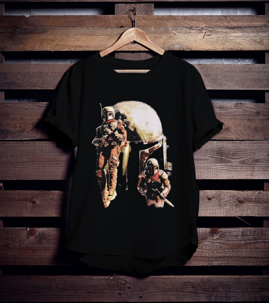 Star Wars Cobb Vanth Mandalorian Collage Forge Helmet T-Shirt