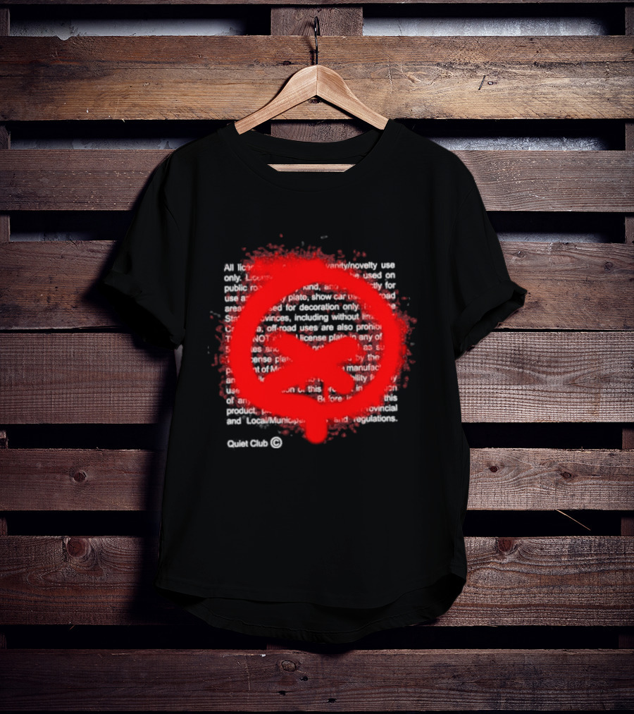 Quiet Racing Club Red Symbol Disclaimer T-Shirt