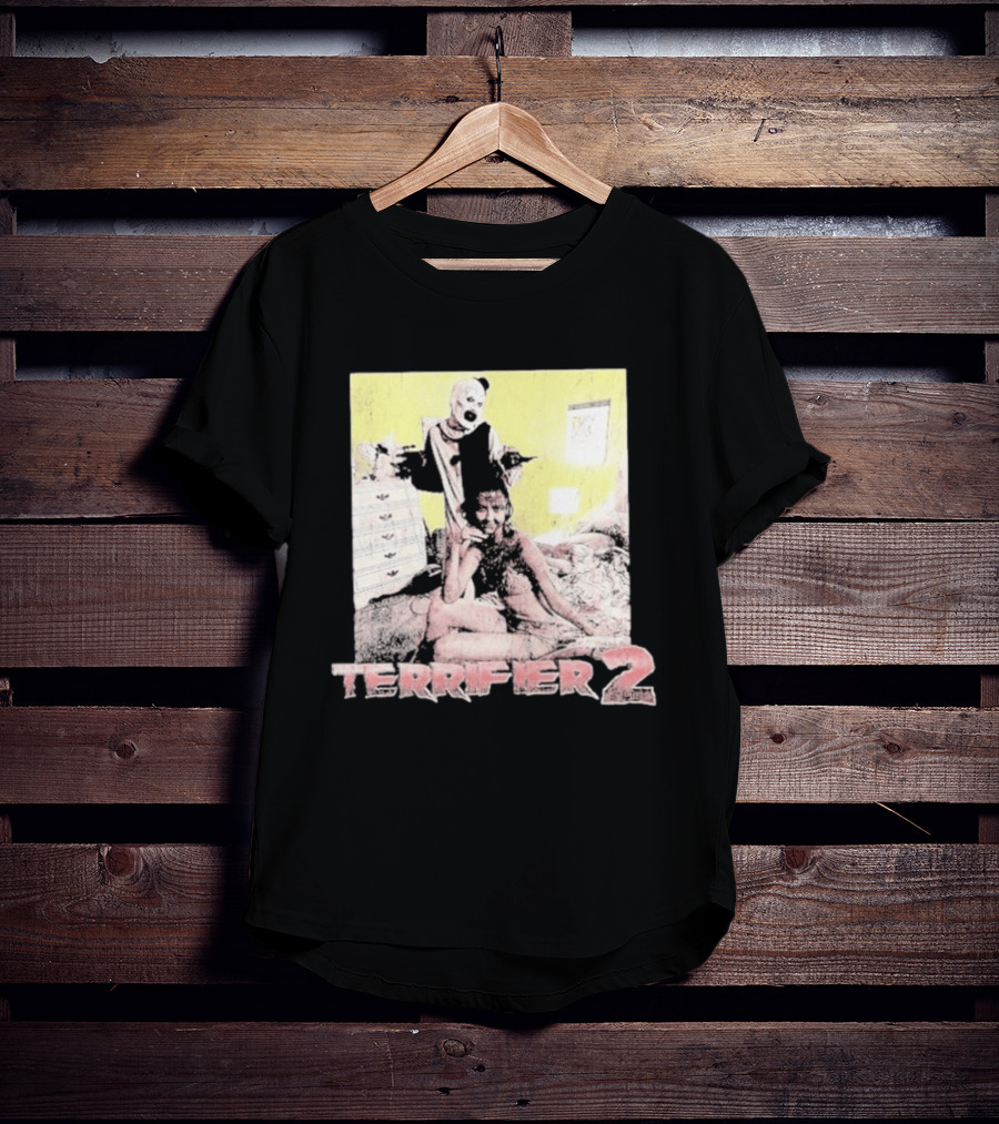Terrifier 2 Art The Clown Scene Horror Movie T-Shirt