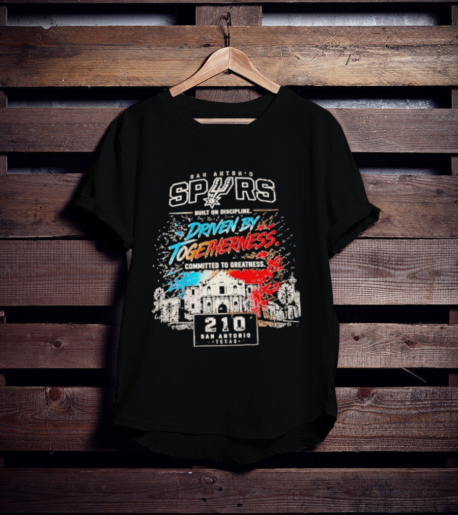 San Antonio Spurs Driven By Togetherness Built On Discipline 210 Texas Connection T-Shirt